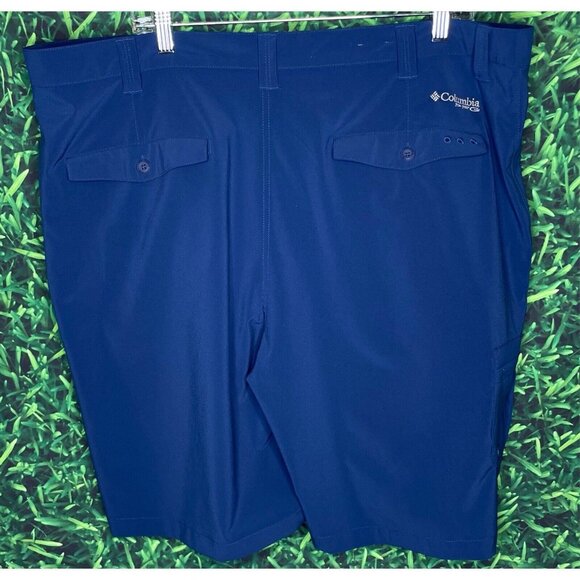 Columbia PFG Flat Front Men’s Size 42 Blue Lightweight Shorts 10" Inseam Pockets - Picture 4 of 5